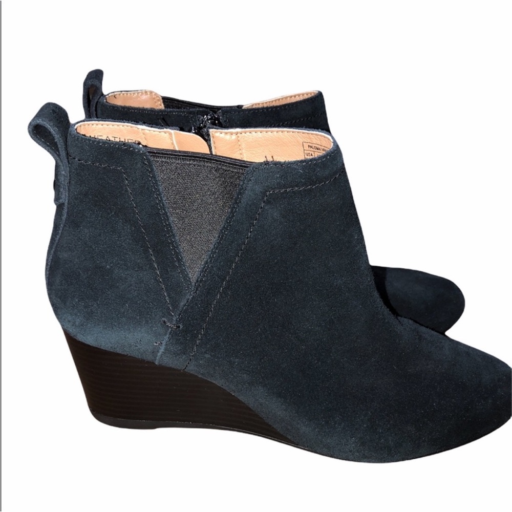 Vionic Paloma‎ size 11 black suede leather wedge bootie boots - Picture 8 of 11